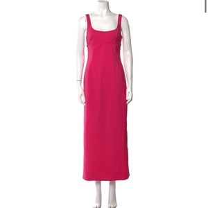 Jacquemus La Robe Valdu pink evening dress